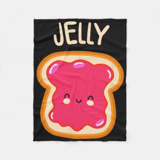 Peanut Butter And Jelly Twin Best Friend Matching  Fleece Blanket