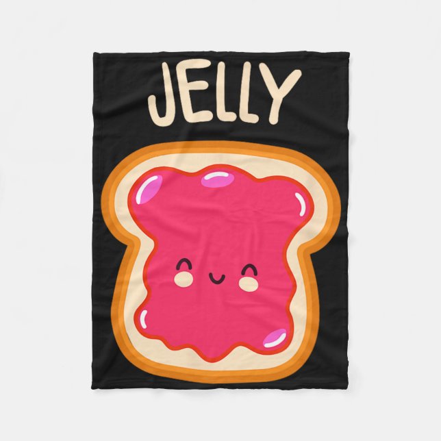 Peanut Butter And Jelly Twin Best Friend Matching  Fleece Blanket (Front)