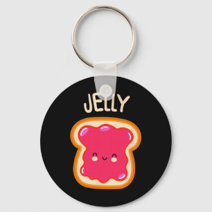 Peanut Butter And Jelly Twin Best Friend Matching Key Ring