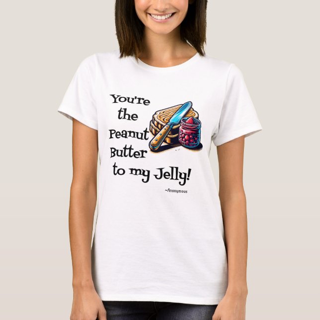 Peanut Butter and Jelly Valentine's Day T-Shirt (Front)