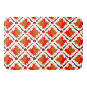 Peanut Butter and Strawberry Jam Seamless Patter Bath Mat