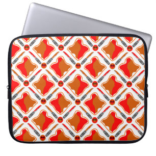 Peanut Butter and Strawberry Jam Seamless Patter Laptop Sleeve