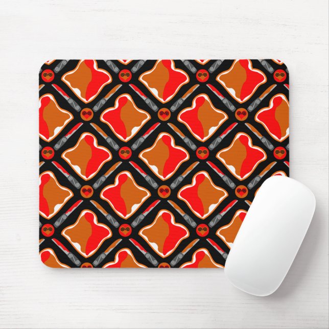 Peanut Butter and Strawberry Jam Seamless Patter Mouse Mat (With Mouse)