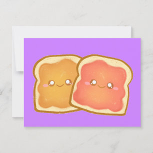 Peanut Butter And Strawberry Jelly Toast Postcard