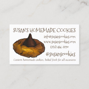 Peanut Butter Blossom Cookie Baking Baked By Baker Business Card