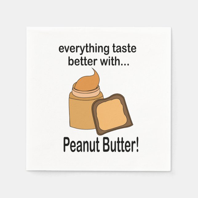 Peanut Butter Bread Food Cute Party Napkin (Front)
