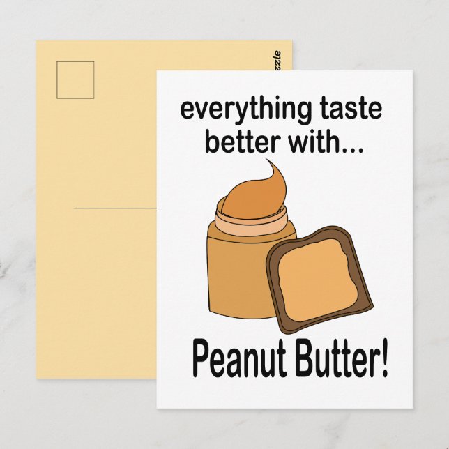 Peanut Butter Bread Food Cute Postcard (Front/Back)