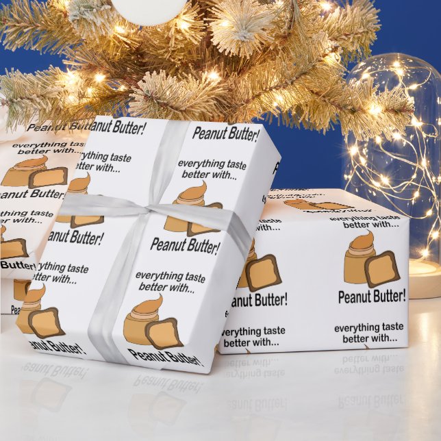 Peanut Butter Bread Snack Food Wrapping Paper (Holidays)