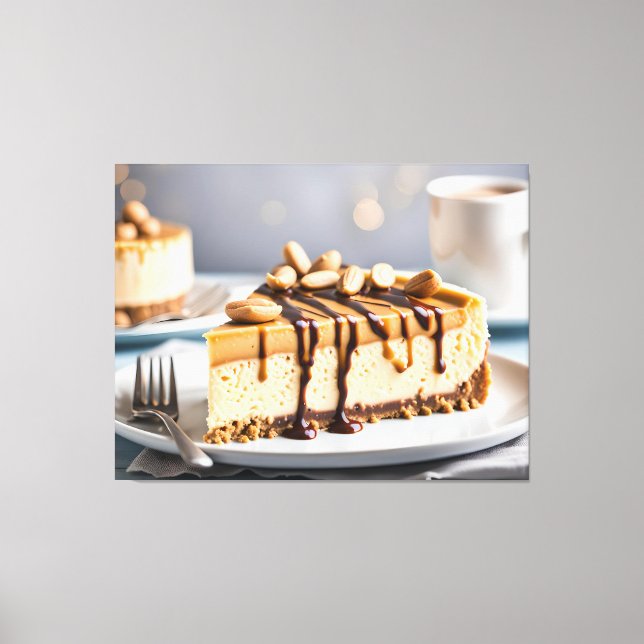 Peanut Butter Cheesecake Canvas Print (Front)
