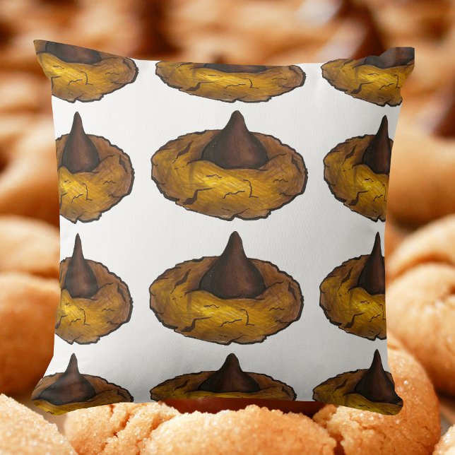 Peanut Butter Chocolate Blossom Cookies Bake Sale Cushion (Peanut butter cookie pillow)