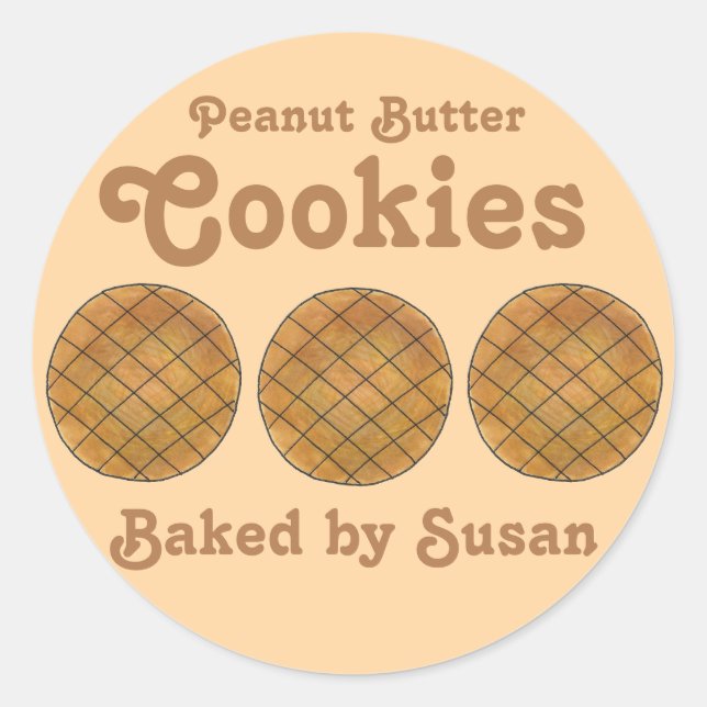 Peanut Butter Cookies Baked by Baking Stickers (Front)