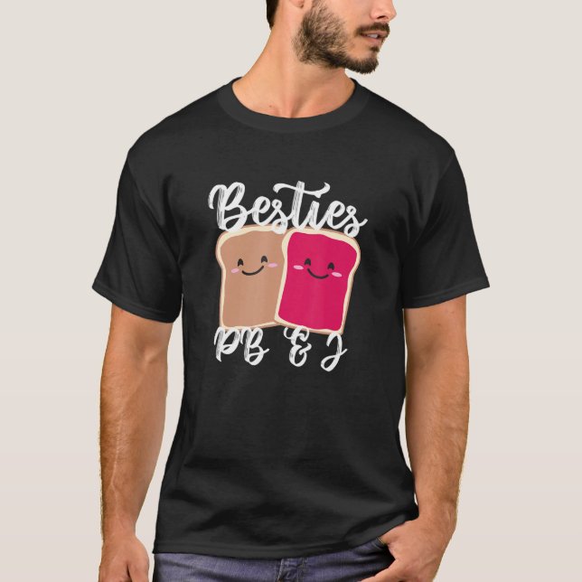 Peanut Butter Girls Besties Cute Pb&j Bff T-Shirt (Front)