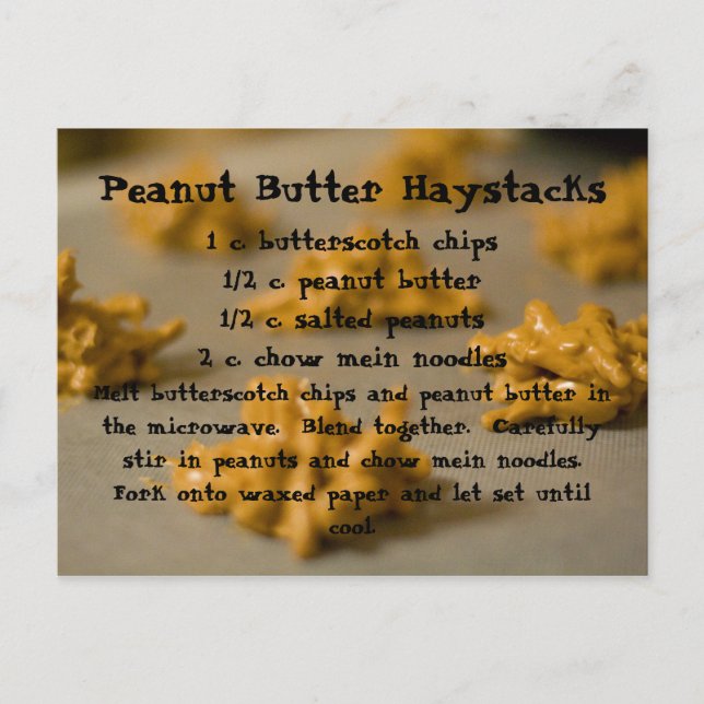 Peanut Butter Haystacks Postcard (Front)