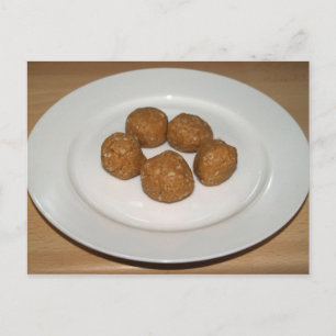 Peanut Butter Honey Oatmeal Balls Recipe Card