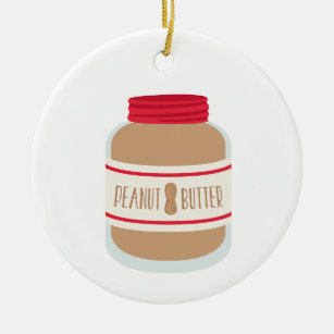Peanut Butter Jar Ceramic Tree Decoration