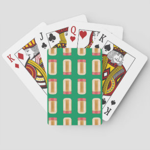 Peanut Butter Jar Columns - Green Playing Cards
