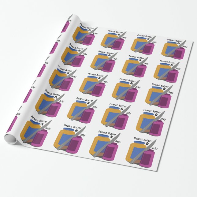 PEANUT BUTTER & JElLLY Wrapping Paper (Unrolled)
