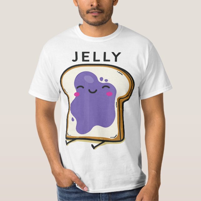 Peanut Butter Jelly 2 Matching BFF Tees Best Frien (Front)