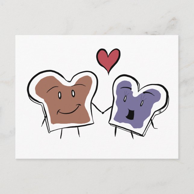 Peanut butter & Jelly couple Postcard (Front)