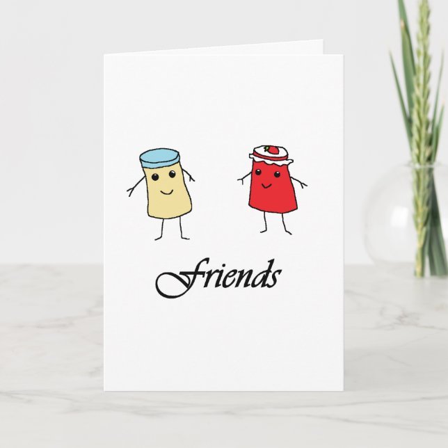 Peanut butter & Jelly Friends Holiday Card (Front)