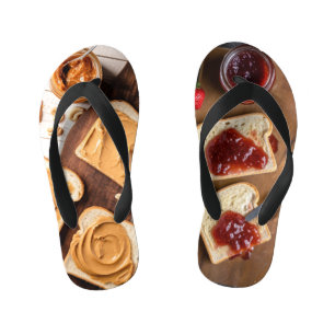 Peanut Butter & Jelly Kid's Flip Flops