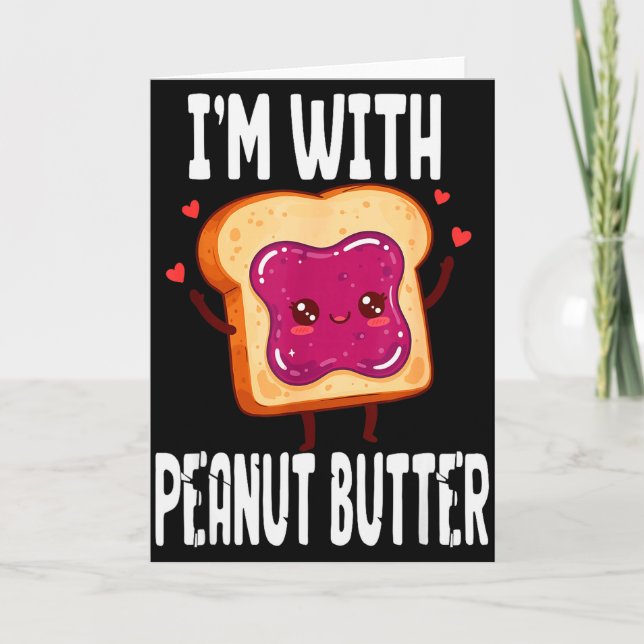 Peanut Butter Jelly Matching Couples Halloween Fun Card (Front)