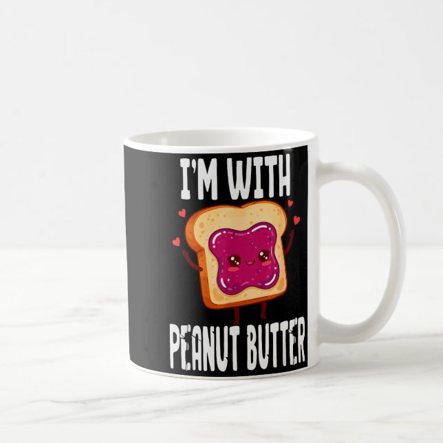 Peanut Butter Jelly Matching Couples Halloween Fun Coffee Mug (Right)