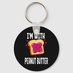Peanut Butter Jelly Matching Couples Halloween Fun Key Ring