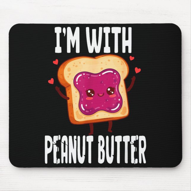 Peanut Butter Jelly Matching Couples Halloween Fun Mouse Mat (Front)