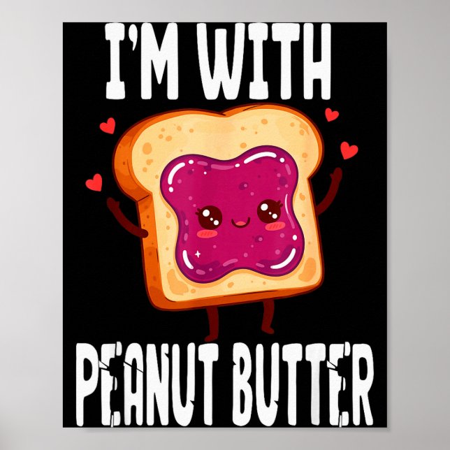Peanut Butter Jelly Matching Couples Halloween Fun Poster (Front)