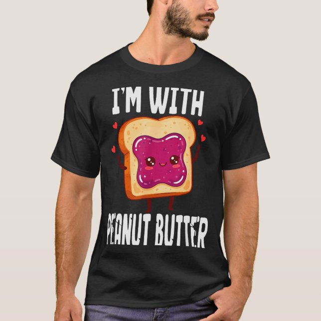 Peanut Butter Jelly Matching Couples Halloween Fun T-Shirt (Front)