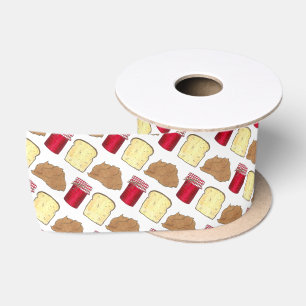 Peanut Butter Jelly Sandwich Bread Lunchtime Food Satin Ribbon