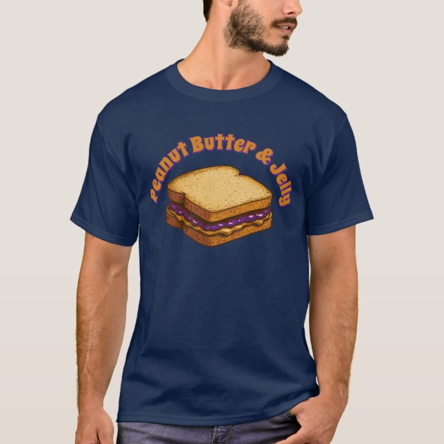 Peanut Butter & Jelly Sandwich Template T-Shirt (Front)