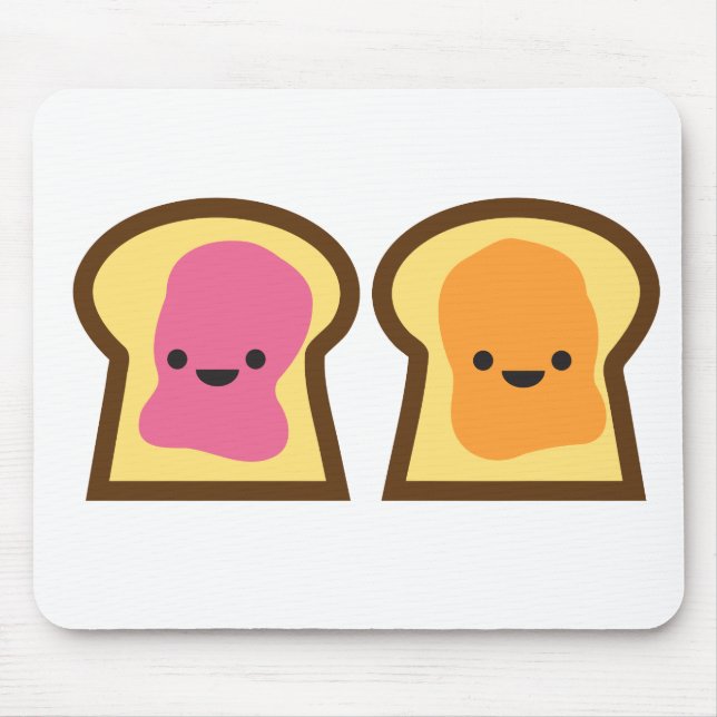 Peanut Butter Jelly Time! Mouse Mat (Front)
