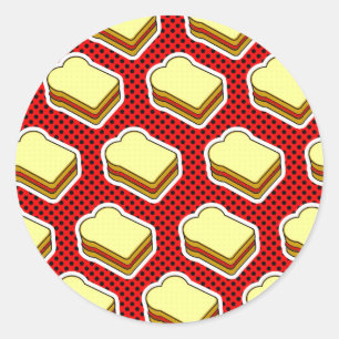 Peanut Butter Jelly Time - Strawberry Jelly Classic Round Sticker