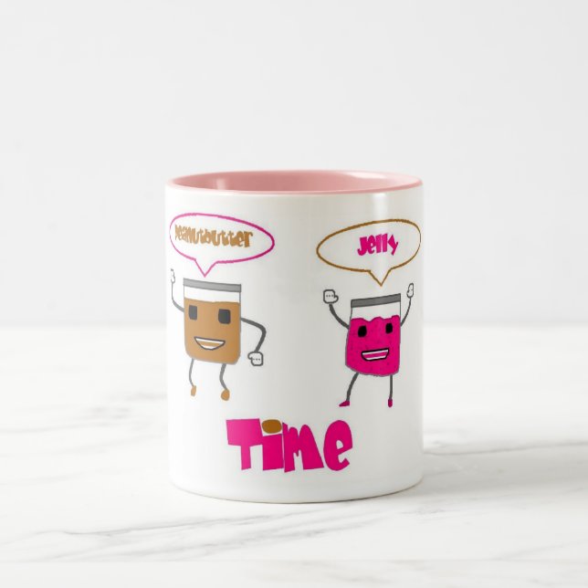 Peanut butter jelly TIME Two-Tone Coffee Mug (Center)