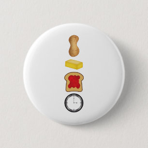 Peanut Butter Jelly Time Vertical 6 Cm Round Badge