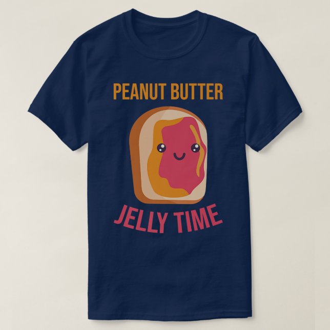 Peanut Butter Jelly Time Vibes Match Perfect Premi T-Shirt (Design Front)