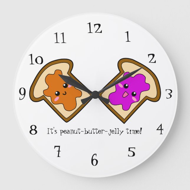 Peanut-butter-jelly Time Wall Clock (Front)