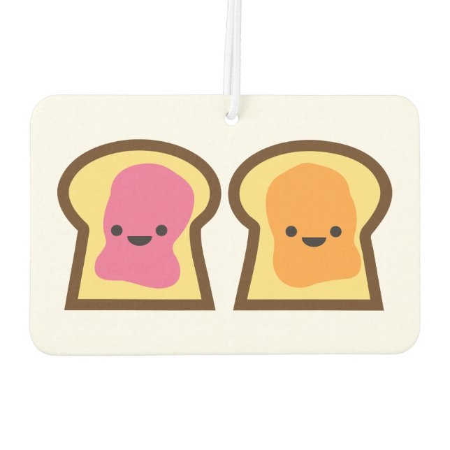 Peanut Butter & Jelly Toast Car Air Freshener (Back)