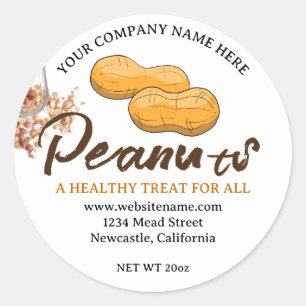 Peanut Butter Label Sticker