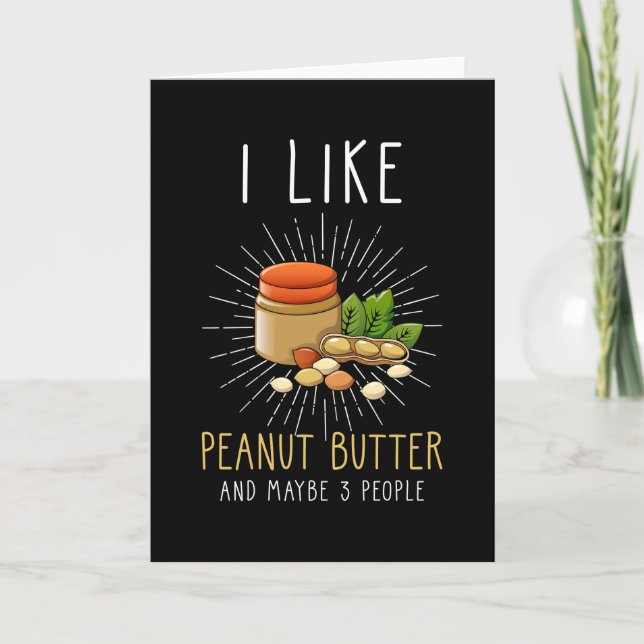 Peanut Butter Lover Gift funny Quote Card (Front)