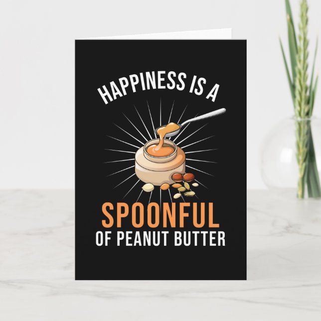 Peanut Butter Lover Gift funny Quote Card (Front)