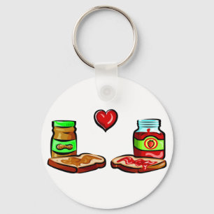 Peanut Butter Loves Jelly Key Ring