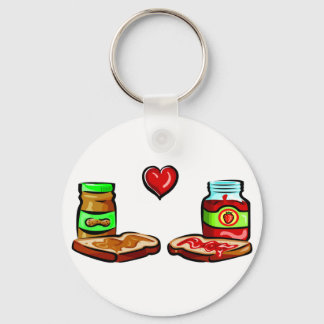 Peanut Butter Loves Jelly Key Ring