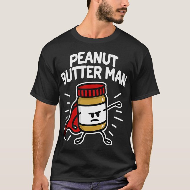 Peanut butter man Super hero toddler jelly T-Shirt (Front)