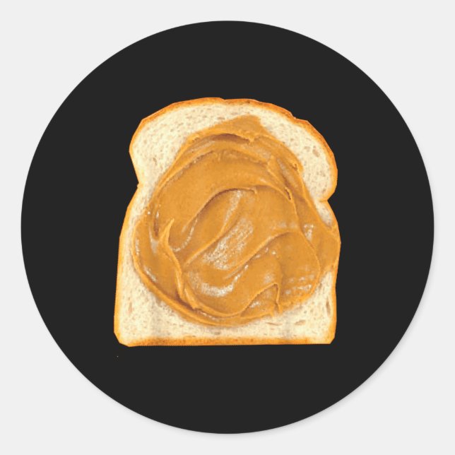 Peanut Butter On Bread Slice Costume Halloween Foo Classic Round Sticker (Front)