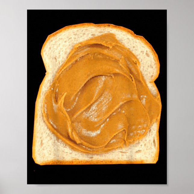 Peanut Butter On Bread Slice Costume Halloween Foo Poster (Front)