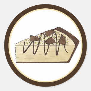 Peanut Butter Pie Social Party Dessert Bake Sale Classic Round Sticker