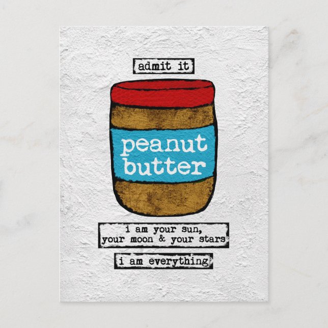 Peanut Butter Postcard - Funny Food (Front)